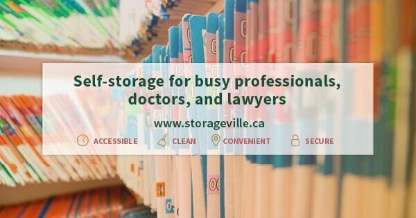 Self-storage for busy professionals, doctors, and lawyers - Winnipeg Secure Storage - Self-Storage Winnipeg - Winnipeg Storage Units - StorageVille