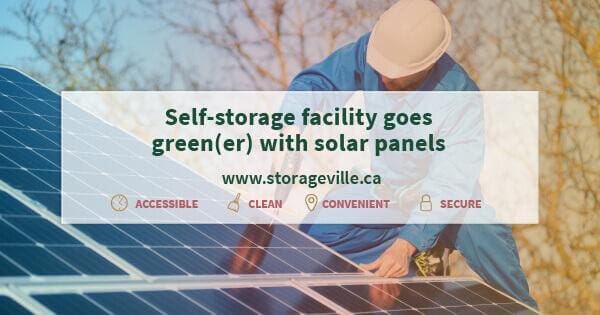 Self-storage facility goes green(er) with solar panels - Winnipeg Storage - Self Storage Winnipeg - StorageVille Winnipeg, Manitoba