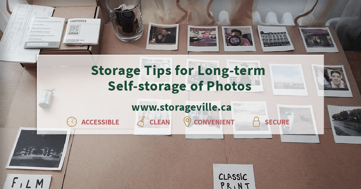 how to store photos slong term in storage units